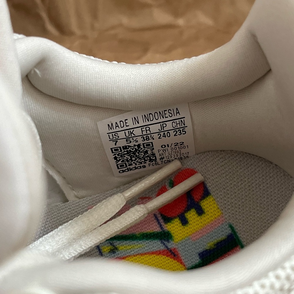 Adidas Womens Racer TR21 Off-White/Multicolor Size 7 Running Shoes - Picture 11 of 13